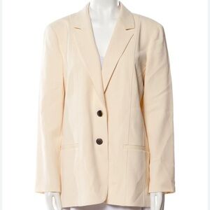7 For All Mankind Light Beige Women's Blazer - Classic Single-Breasted
